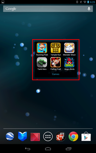 Nexus 7 Desktop, New Folder Contents